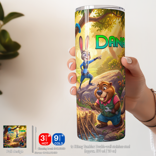 Zootopia 2 Judy & Friends Activity Box – Custom Name | Includes Coloring Book, Puzzle, Drinkware Set & More