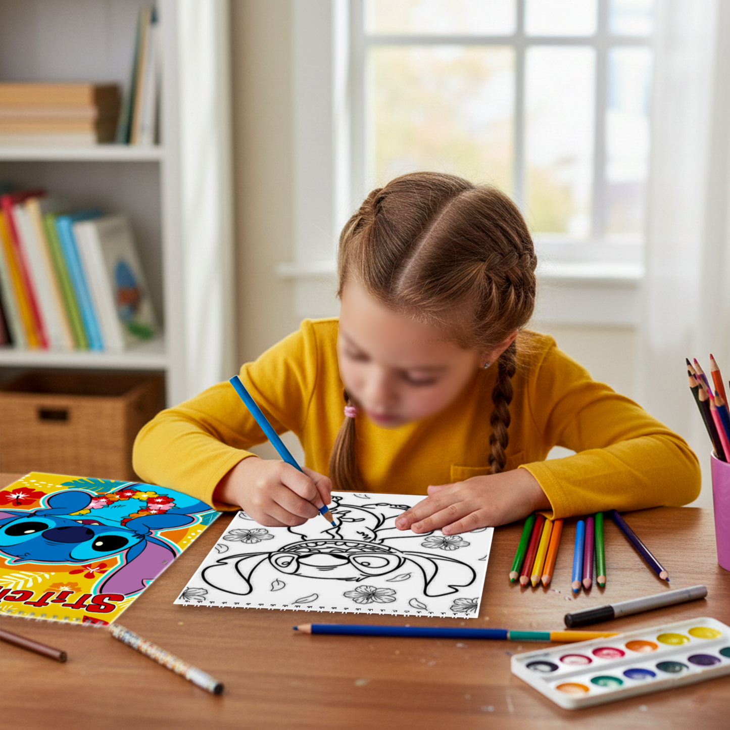 Stitch Ohana Coloring Book - 15-Page A4 - Custom Name | Premium & Durable