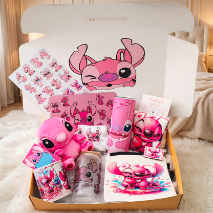 Angel Mania Box | Custom Name | Includes Plush, Tote Bag, Pouch & Drinkware Set & More