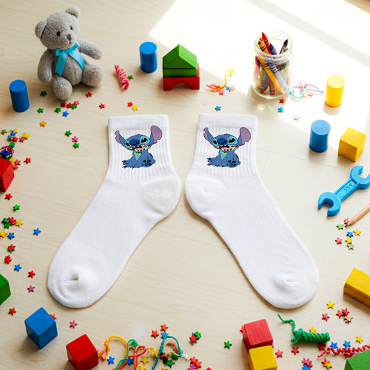 Stitch Playful Comfort Youth Socks Ages 5-15 All-Season | Breathable & Elastic