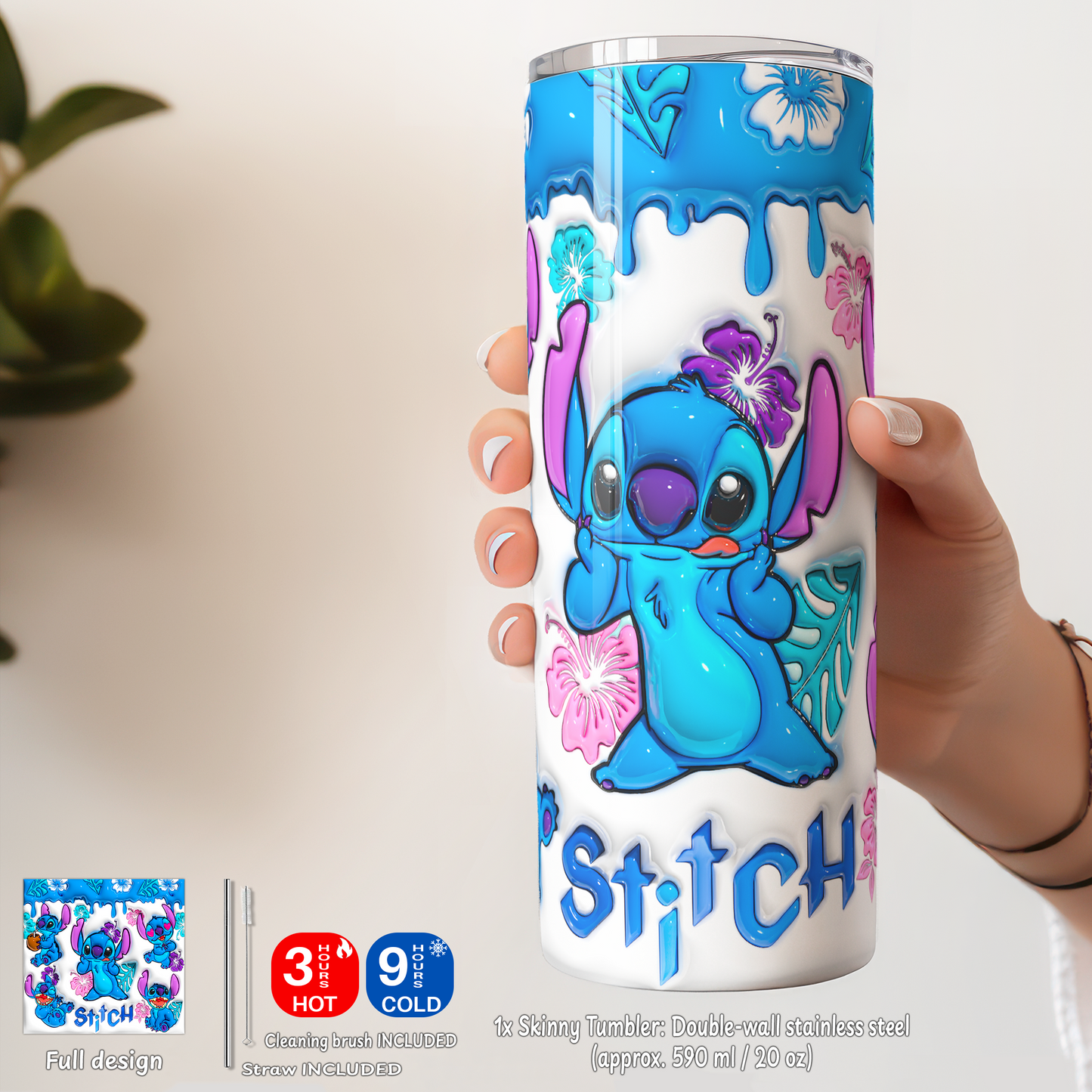Stitch Mania Surprise Box – Custom Name | Includes Plush, Tote Bag, Pouch & Drinkware Set & More