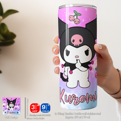 Kuromi Mania Box – Custom Name | Includes Plush, Tote Bag, Pouch & Drinkware Set & More