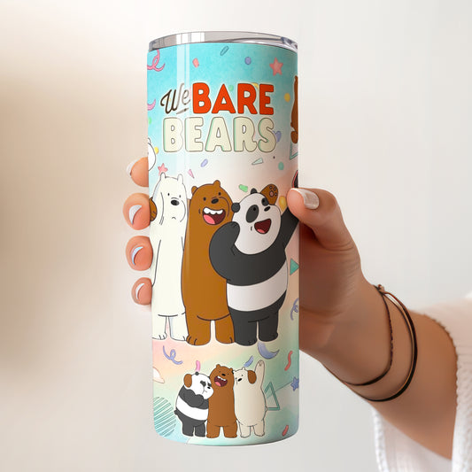 We Bare Bears Pastel Collage Skinny Tumbler 02 - Custom Name (20oz) | Insulated Stainless Steel Travel Cup (Copy)