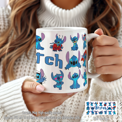 Stitch Mania Surprise Box – Custom Name | Includes Plush, Tote Bag, Pouch & Drinkware Set & More