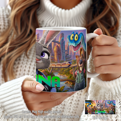 Zootopia 2 Judy & Friends Activity Box – Custom Name | Includes Coloring Book, Puzzle, Drinkware Set & More