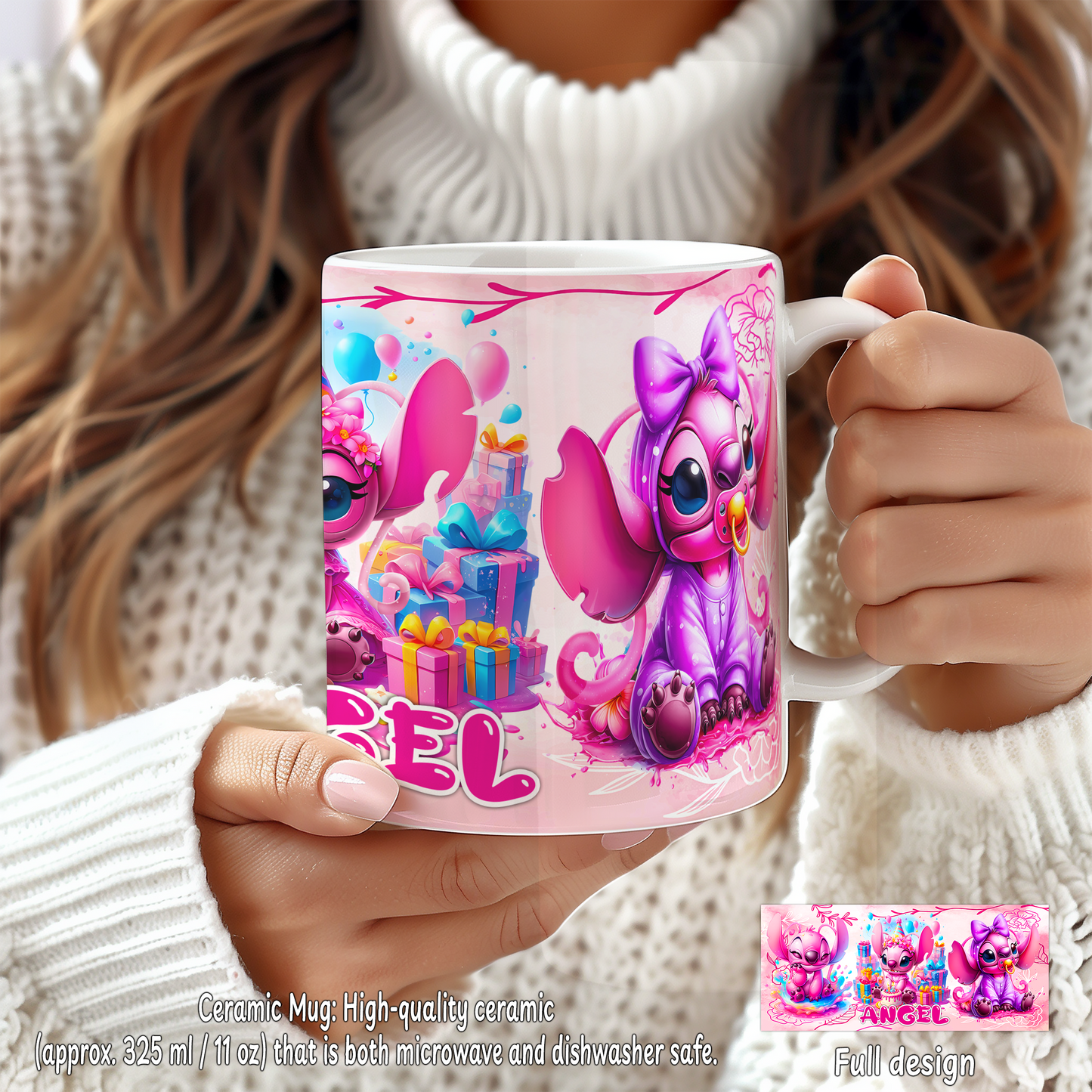 Angel Mania Box | Custom Name | Includes Plush, Tote Bag, Pouch & Drinkware Set & More