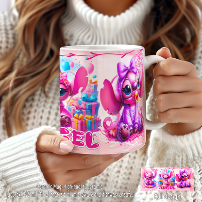 Angel Mania Box | Custom Name | Includes Plush, Tote Bag, Pouch & Drinkware Set & More