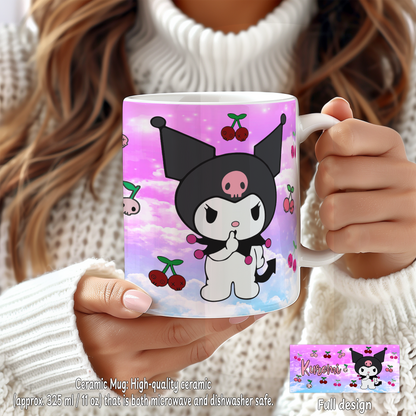 Kuromi Mania Box – Custom Name | Includes Plush, Tote Bag, Pouch & Drinkware Set & More