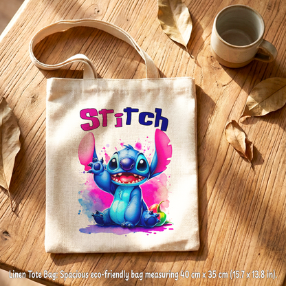 Stitch Mania Surprise Box – Custom Name | Includes Plush, Tote Bag, Pouch & Drinkware Set & More