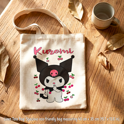 Kuromi Mania Box – Custom Name | Includes Plush, Tote Bag, Pouch & Drinkware Set & More
