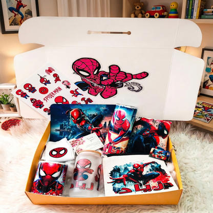 Spider-Man Cinematic Gamer Box – Custom Name | Includes Mouse Pad, Keychain, Drinkware Set & More
