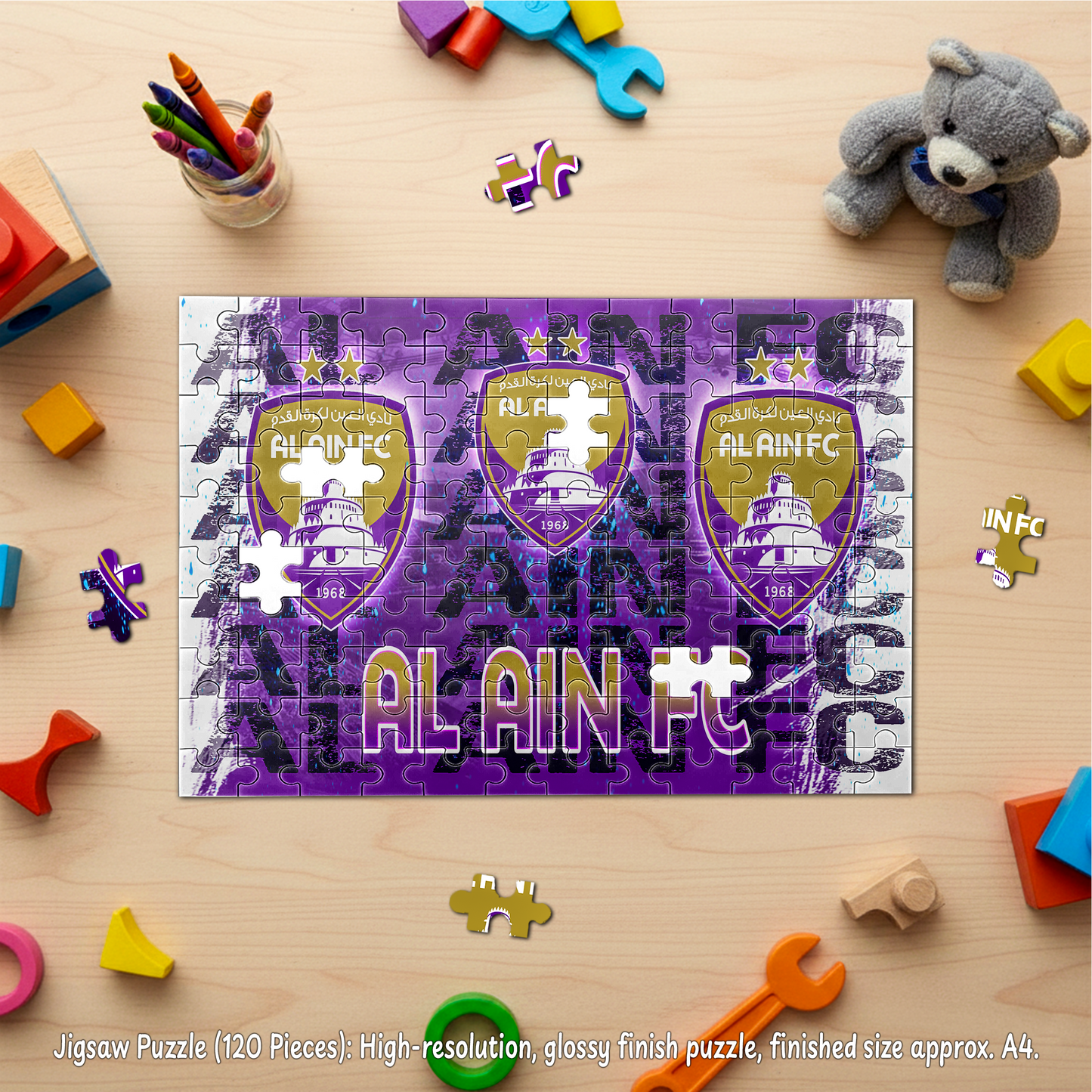 Al Ain FC Fan Box 2 – Custom Name | Includes Tote Bag, Pouch, Mouse Pad, Puzzle & Drinkware Set & More