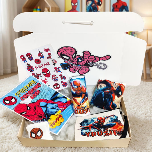 Spider-Man Coloring Activity Box – Custom Name | Includes Coloring Book, Tumbler, Pouch & More