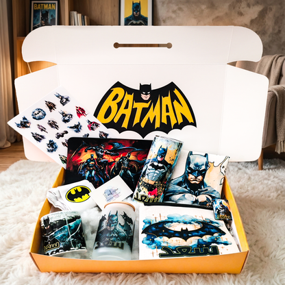 Batman Gotham Knight Box – Custom Name | Includes Mouse Pad, Drinkware Set, Socks & More