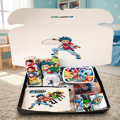 Beyblade Burst Battle Box – Custom Name | Includes Lunch Box, Notebook, Drinkware Set & More
