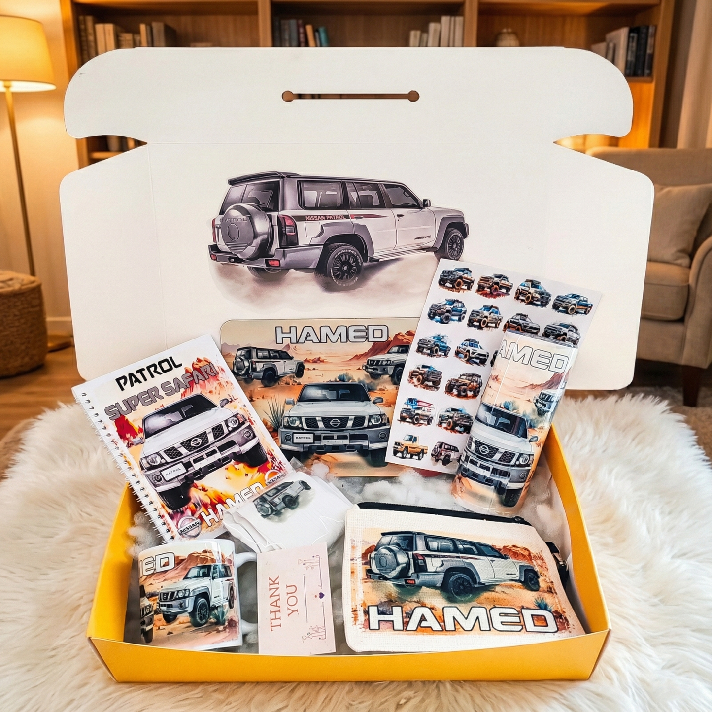 Super Safari Patrol Box – Custom Name | Includes Notebook, Tumbler, Mug, Pouch & More