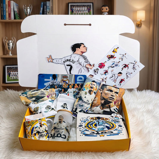 Cristiano Ronaldo Legacy Box – Custom Name | Includes Jigsaw Puzzle, Tumbler, Mug, Pouch & More
