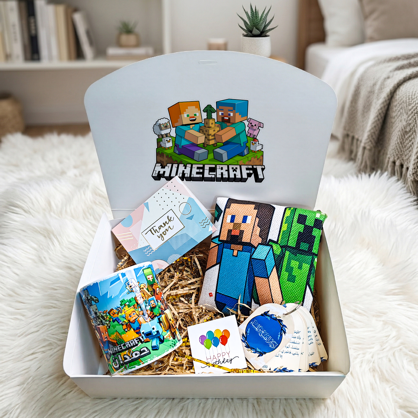 Minecraft Epic Builder Mini Box – Personalized | Includes Custom Mug, Tote Bag, Card Set & Gift Cards