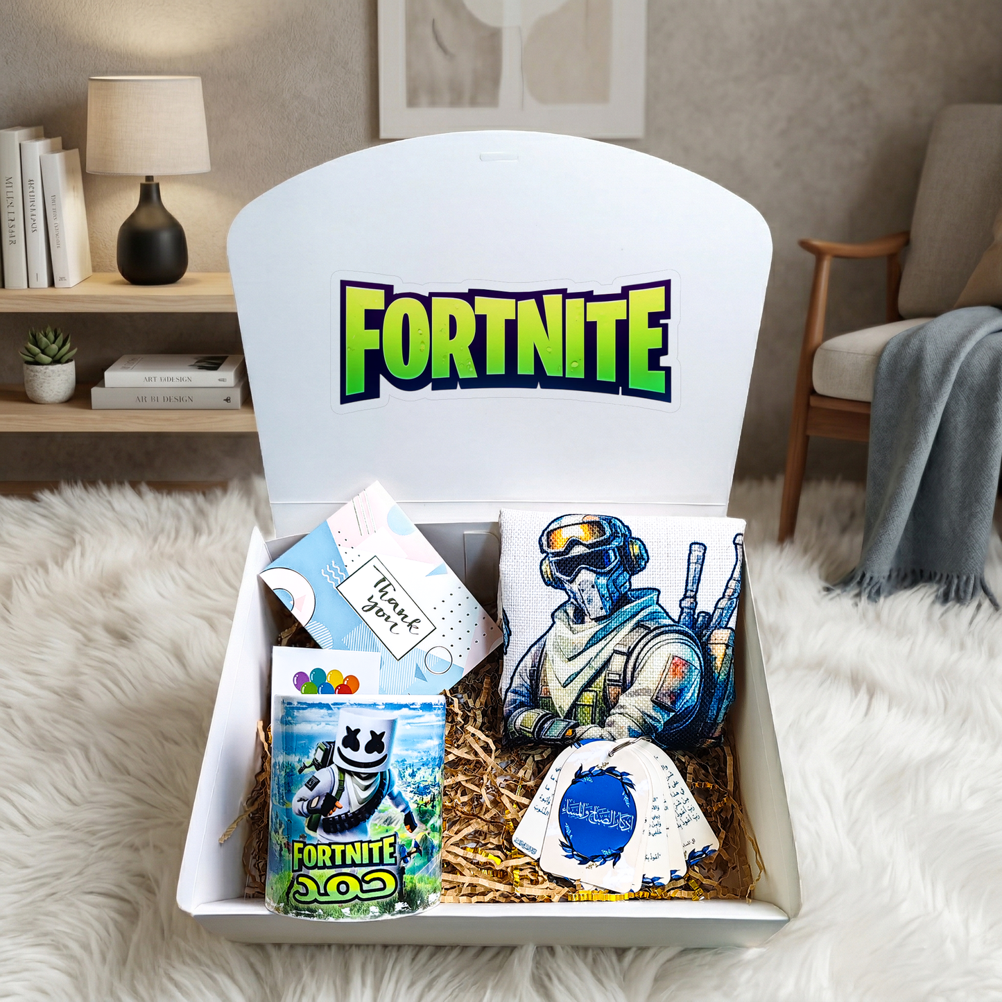 Fortnite Epic Gamer Mini Box – Personalized | Includes Custom Mug, Tote Bag, Card Set & Gift Cards