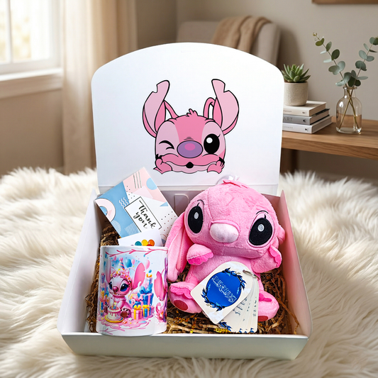 Lilo & Stitch Angel Mini Box – Personalized | Includes Custom Mug, Plush Toy, Card Set & Gift Cards
