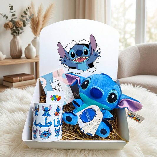 Lilo & Stitch Mini Box – Personalized | Includes Custom Mug, Plush Toy, Card Set & Gift Cards