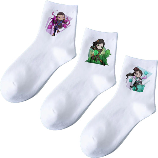 VALORANT 3 Pairs CHIBI Custom Socks