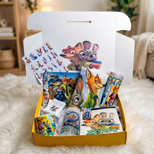 Zootopia Adventures Box – Custom Name | Includes Mouse Pad, Drinkware Set, Pouch & More